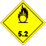 Pictogramme TMD : Flamme sur un cercle, fond jaune