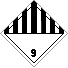 Pictogramme TMD : 7 bandes verticales noires (pour un total de 13 bandes de largeur égale) dans la moitié supérieure